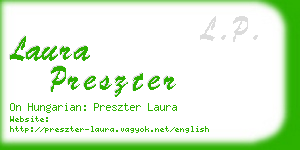 laura preszter business card